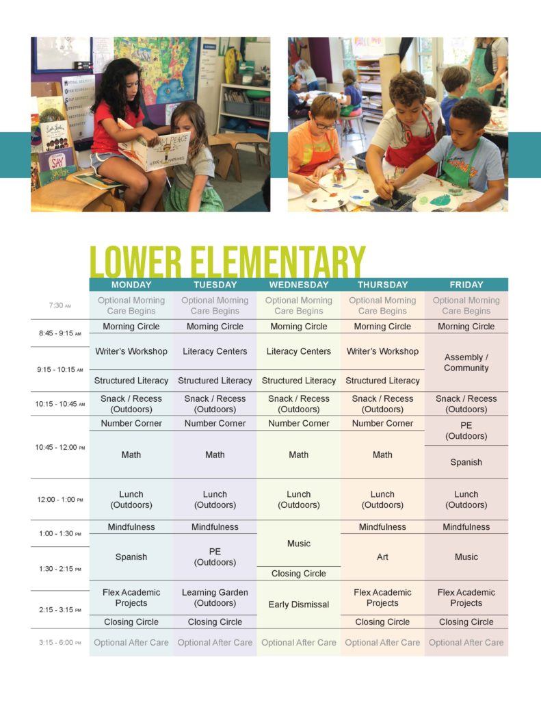 Class Schedules - Park Day School